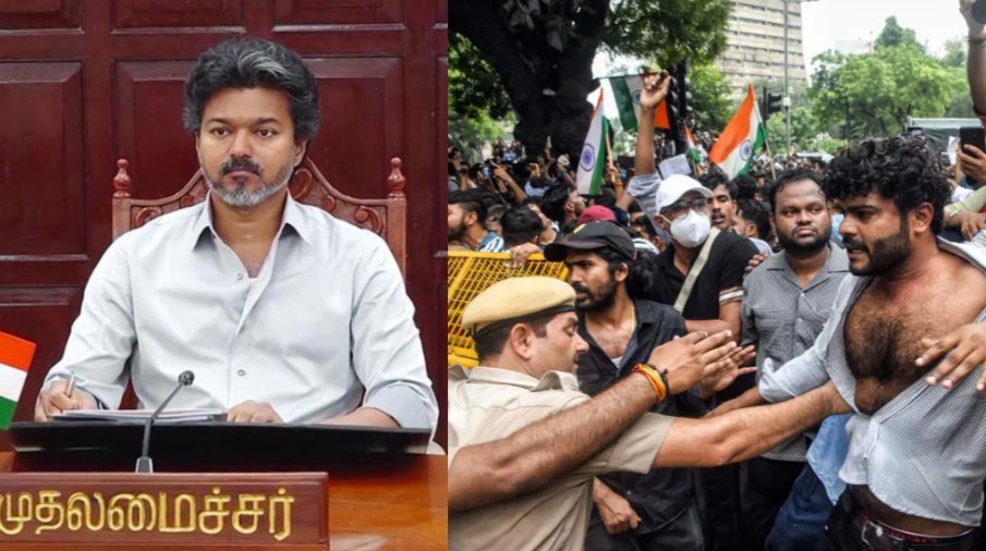 vijay tvk cjp protest