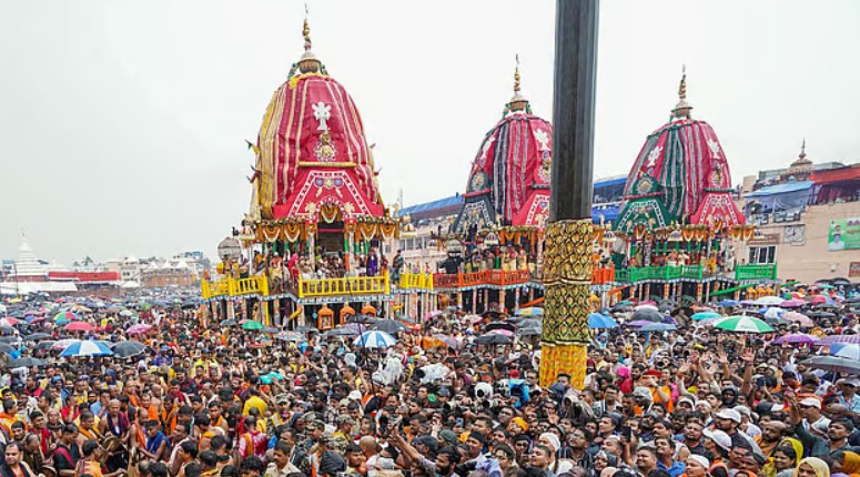 Puri jagannath rath yatra stamped